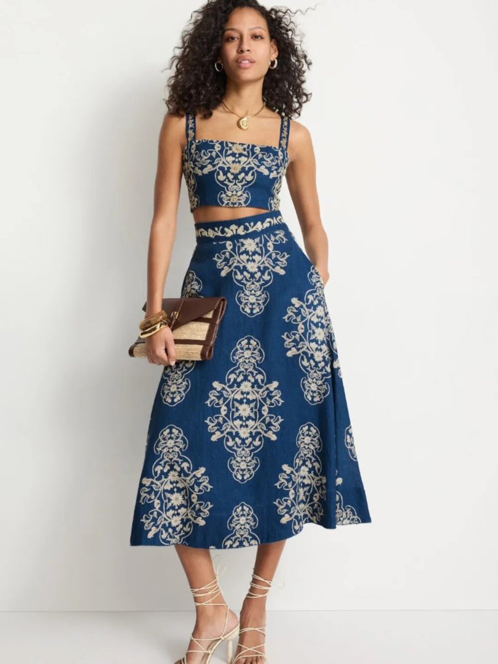 Suspiro Bergamota Midi Skirt